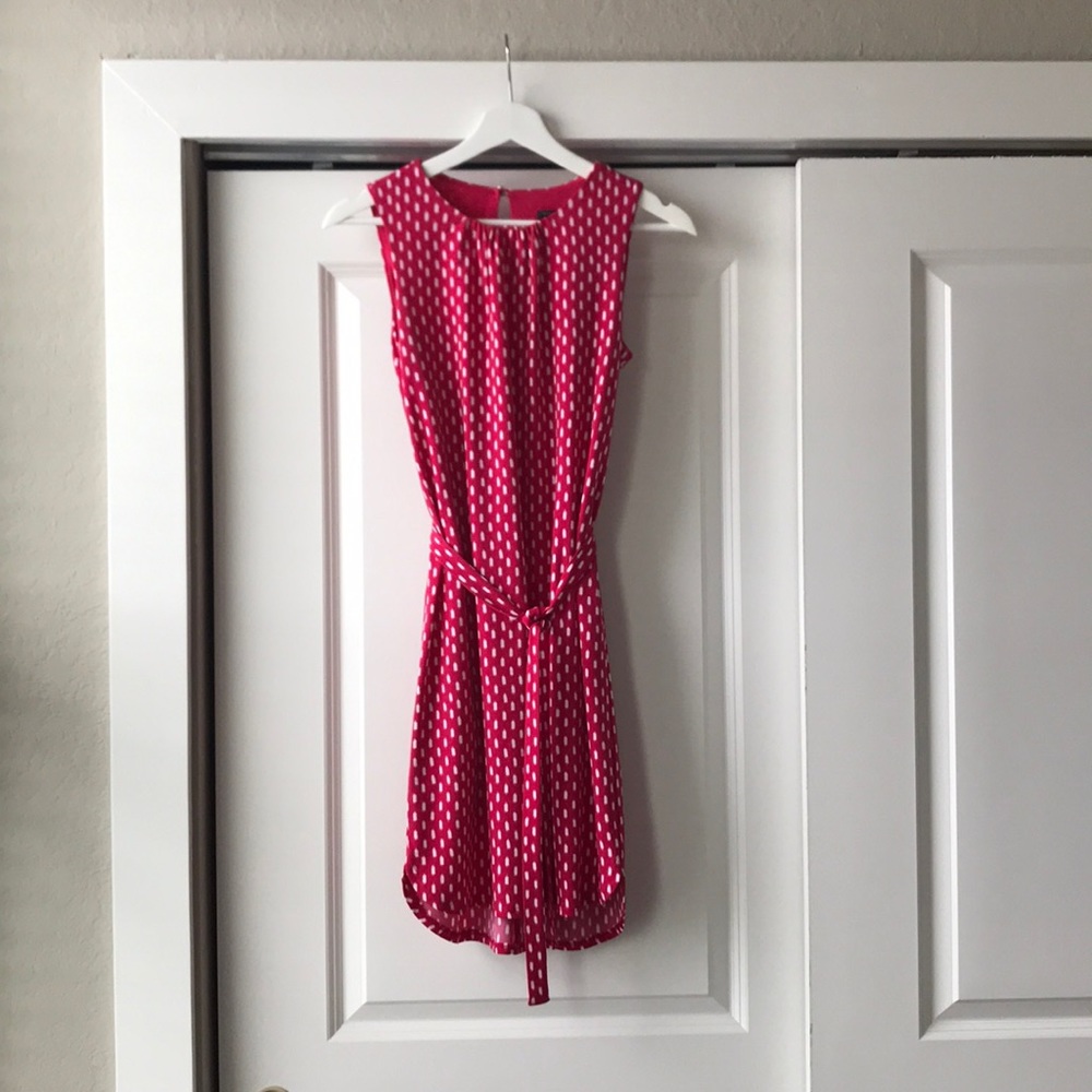Pink polka dot dress